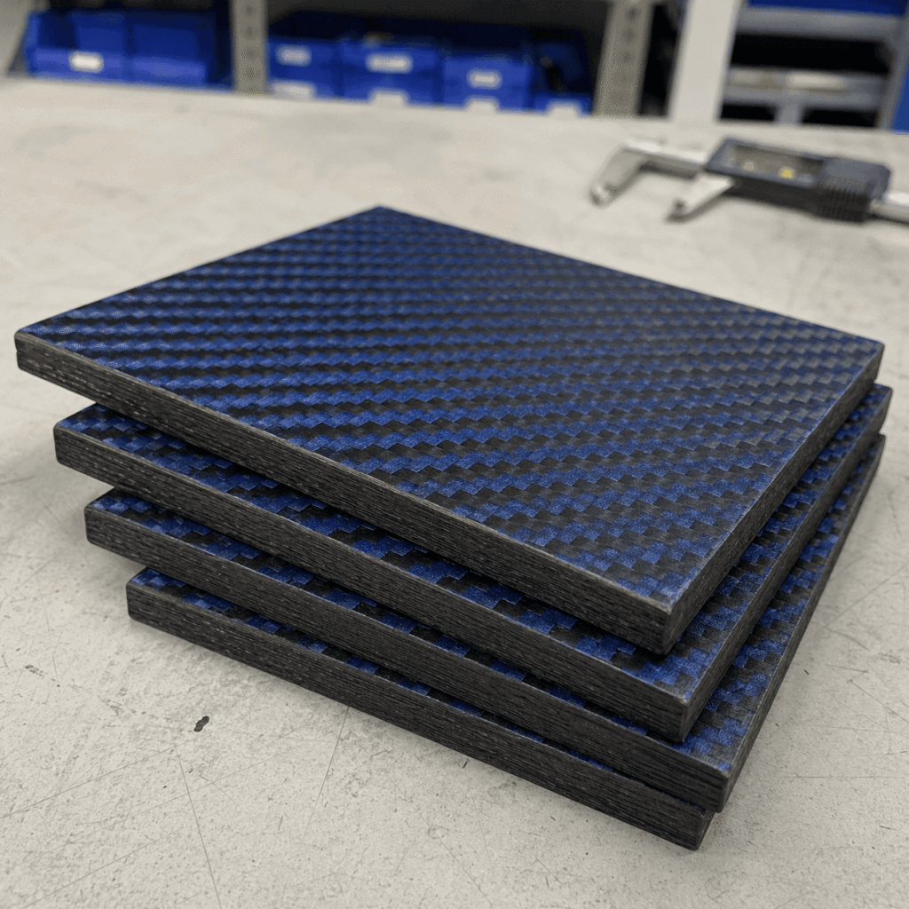 blue carbon fiber sheet