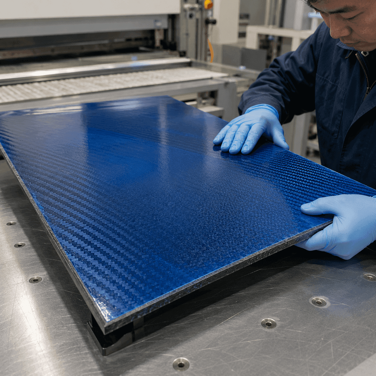 Blue Carbon Fiber Sheet