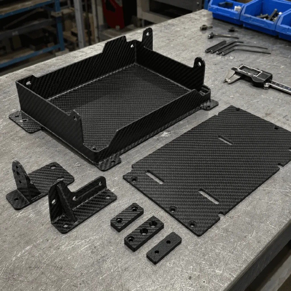 Carbon Fiber Engine Bay & Battery Tray Components