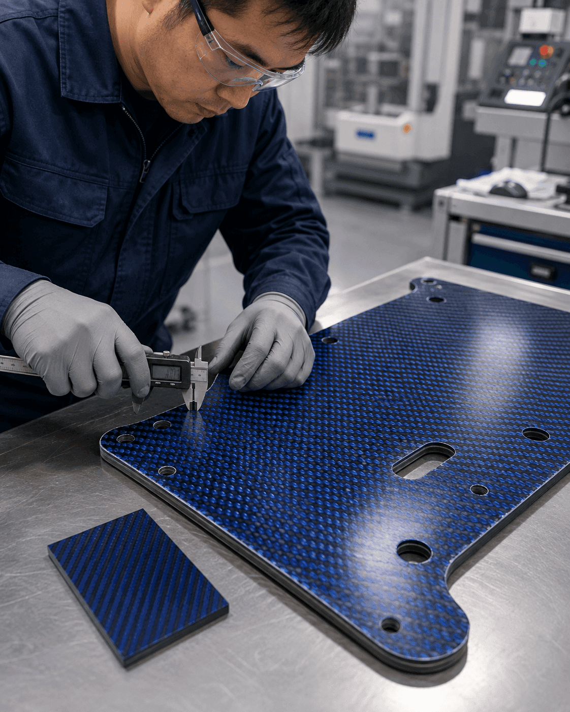 Inspection for Custom Blue CFRP Panels