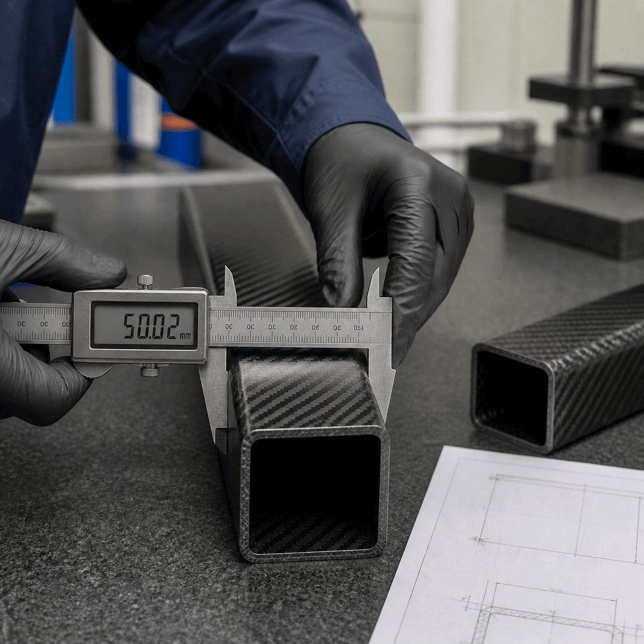 Inspection for Custom CFRP Square Profiles