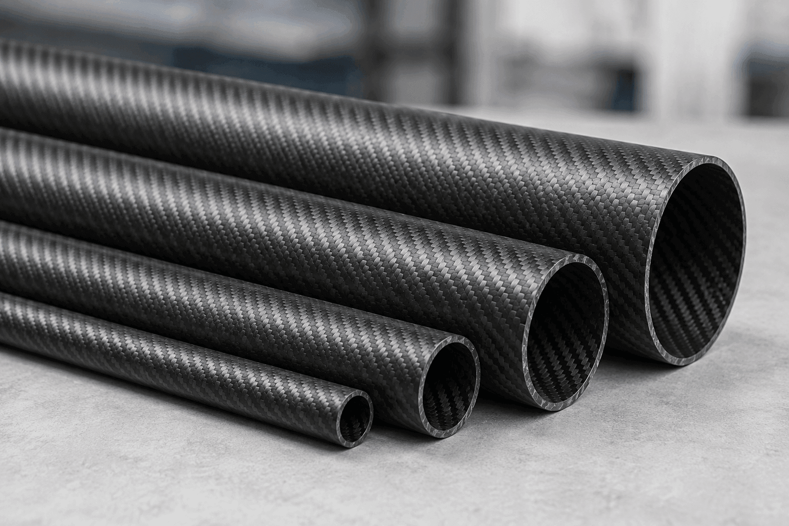 Roll-Wrapped Carbon Fiber Tubes