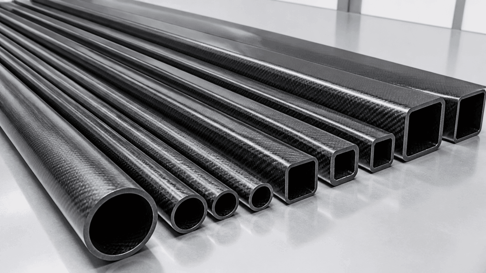 Custom pultruded carbon fiber tube profiles