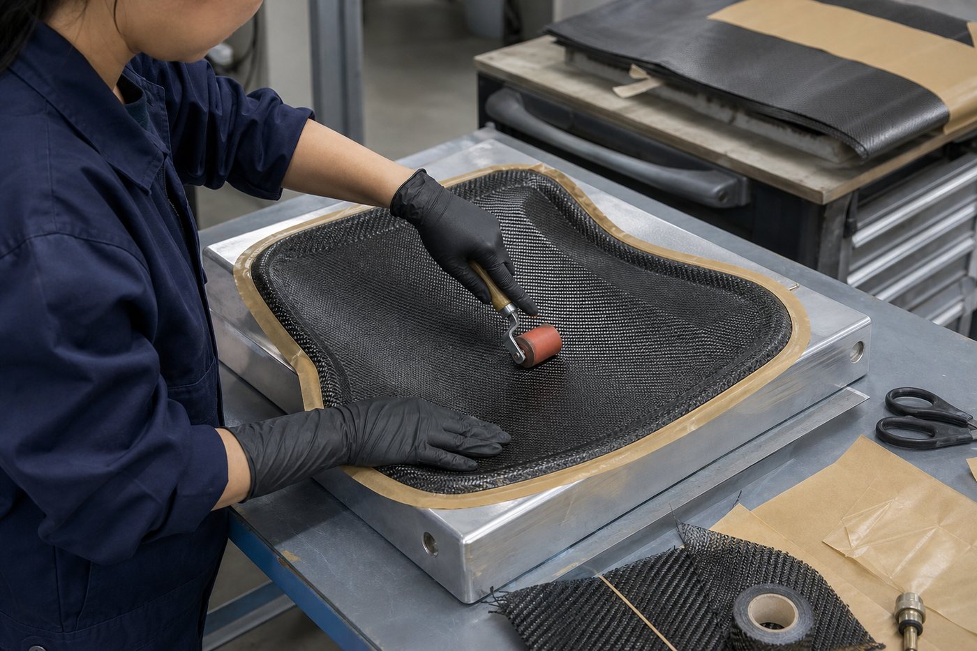 Prepreg layup planning for a custom carbon fiber component