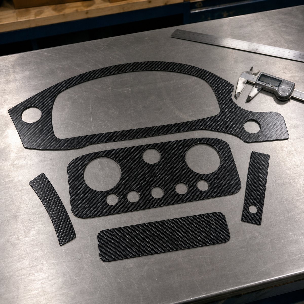 Custom cut flexible carbon fiber sheet parts and profiles