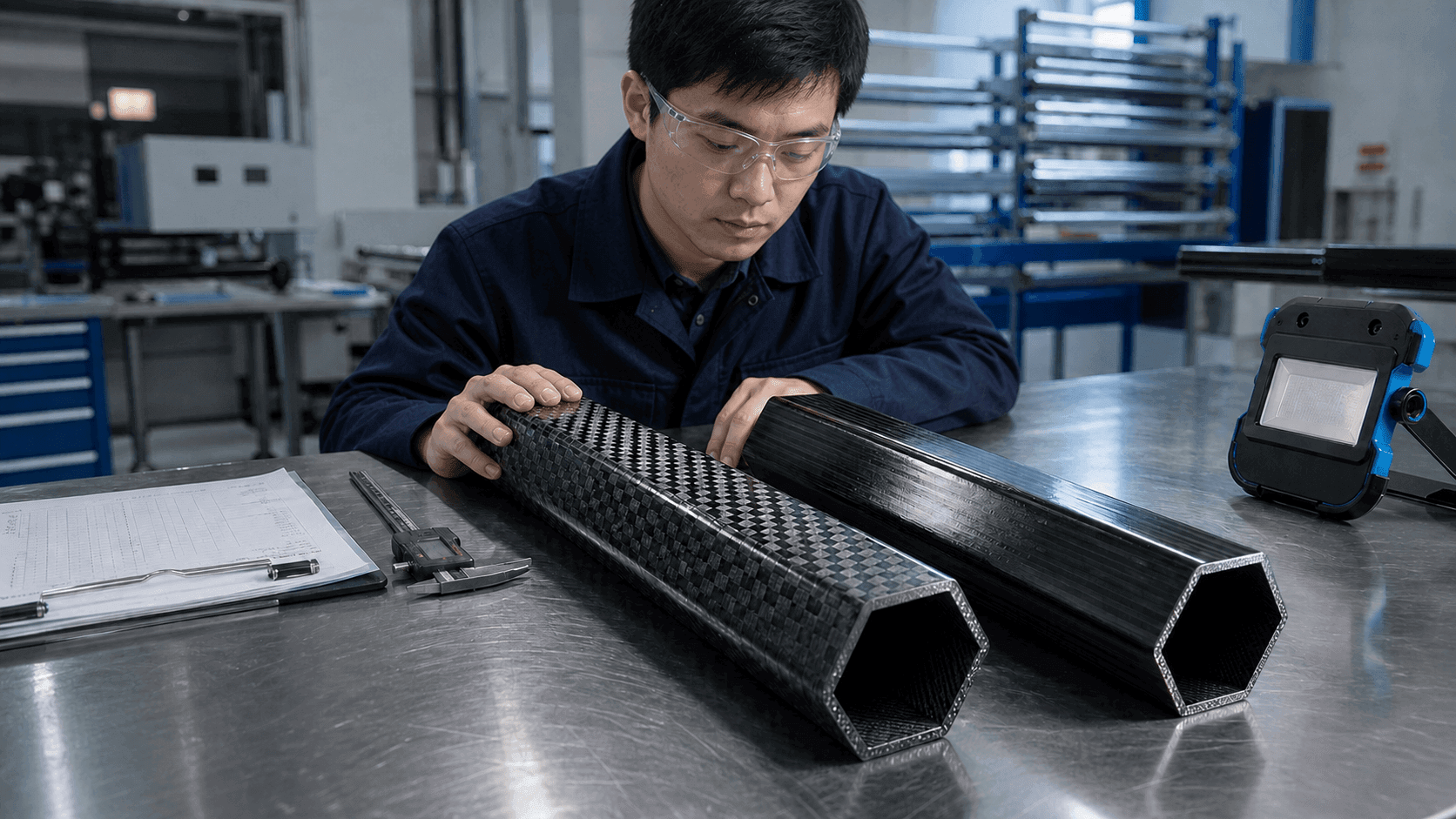 roll-wrapped carbon fiber tube