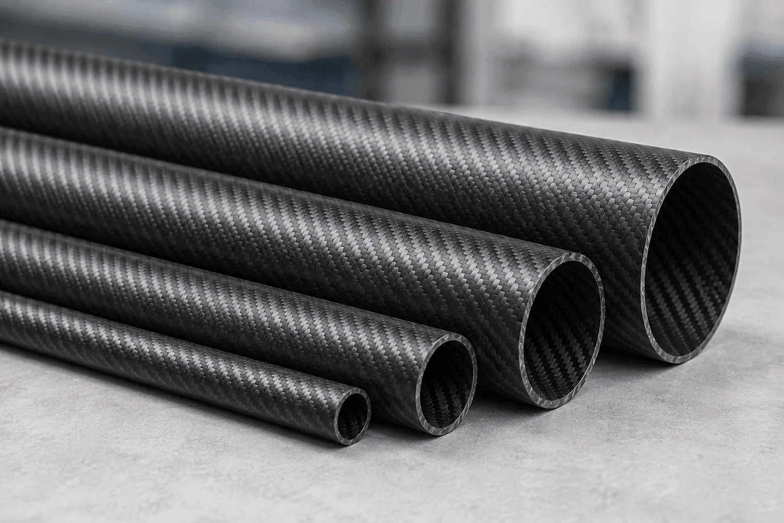 Roll-Wrapped Carbon Fiber Tubes