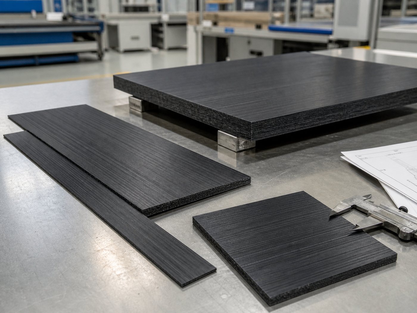 Custom unidirectional carbon fiber sheets with straight 0 degree fiber alignment